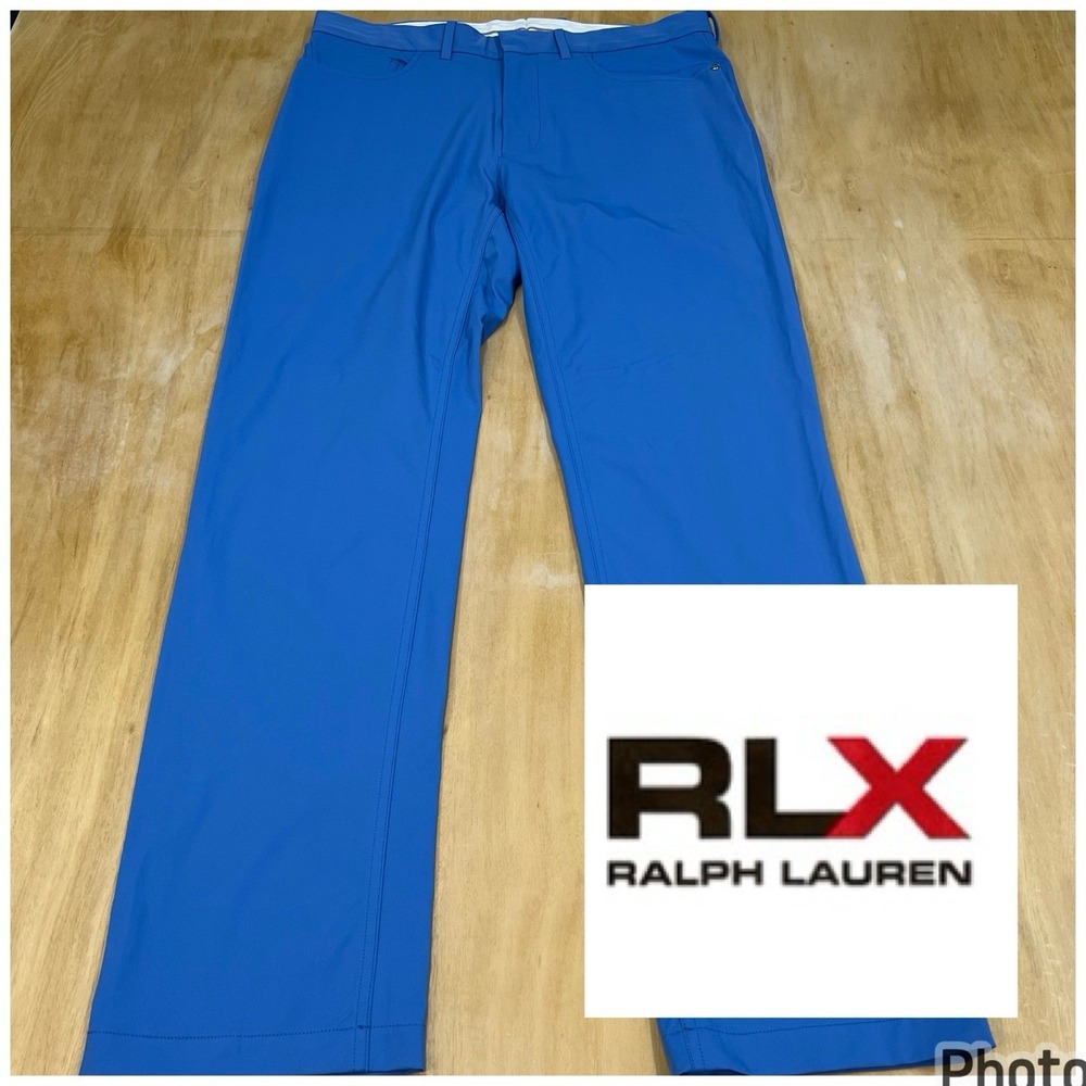 Ralph Lauren RLX Chino Golf Pants Mens 32x32‎ Tailored Fit British Blue Stretch